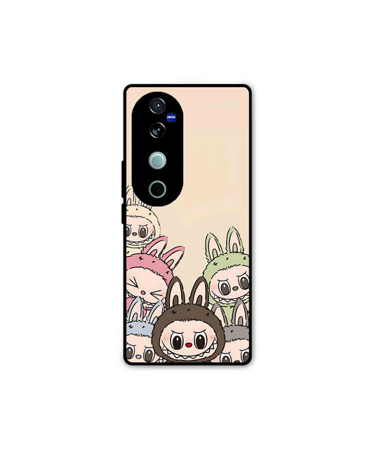 Zimomo Labubu Metal Back Cover Phone Case for Vivo v40 Pro