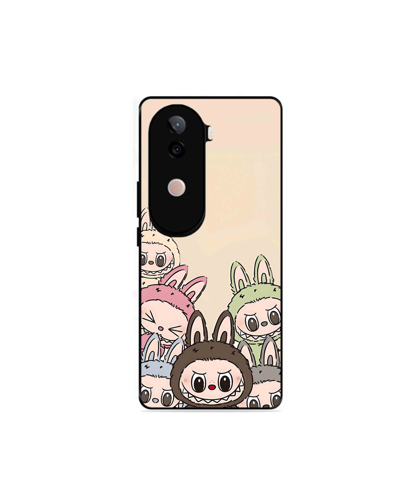 Zimomo Labubu Metal Back Cover Phone Case for Vivo v40e