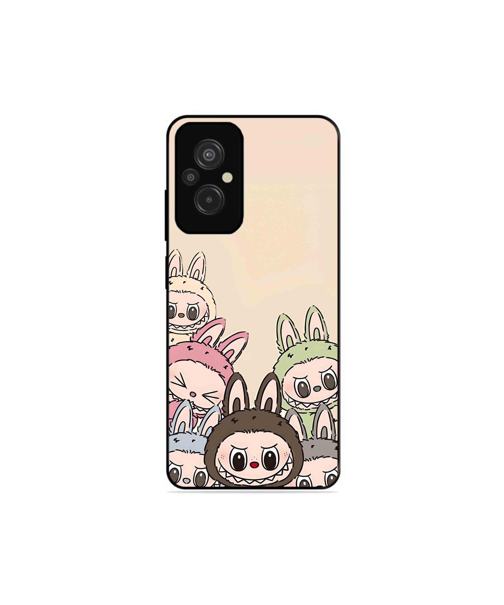 Zimomo Labubu Metal Back Cover Phone Case for Xiaomi Redmi 11 Prime 4G