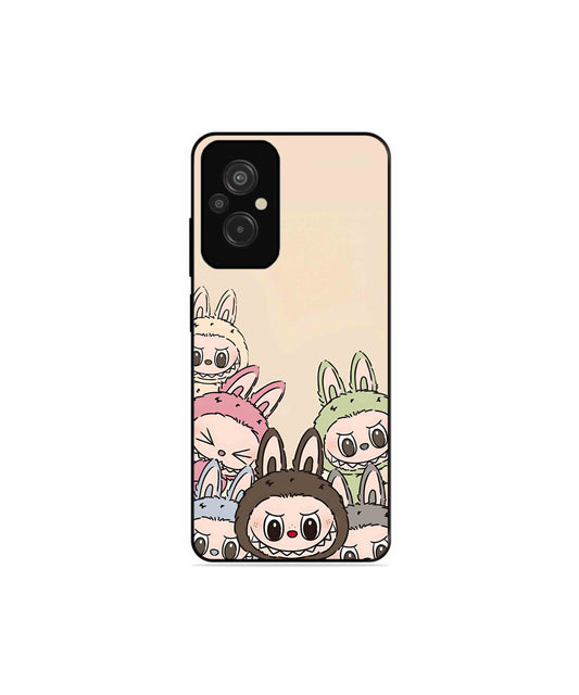 Zimomo Labubu Metal Back Cover Phone Case for Xiaomi Redmi 11 Prime 4G