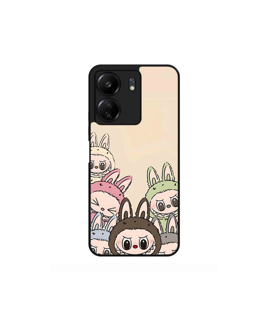 Zimomo Labubu Metal Back Cover Phone Case for Xiaomi Redmi 13C 4G