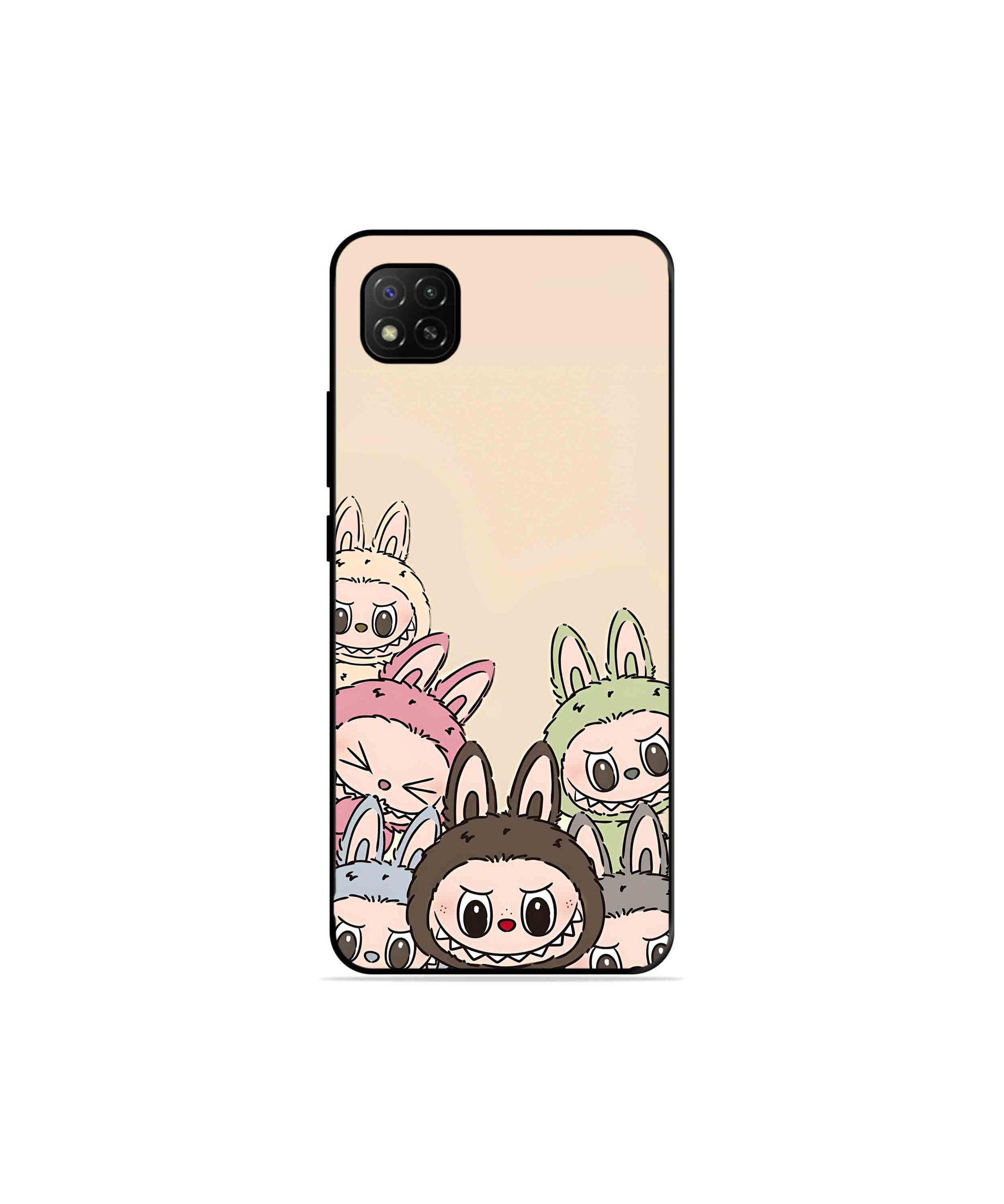 Zimomo Labubu Metal Back Cover Phone Case for Xiaomi Redmi 9C