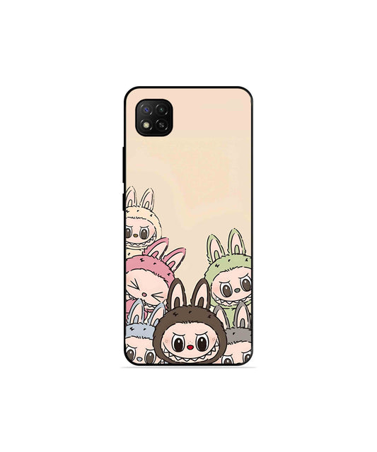 Zimomo Labubu Metal Back Cover Phone Case for Xiaomi Redmi 9C