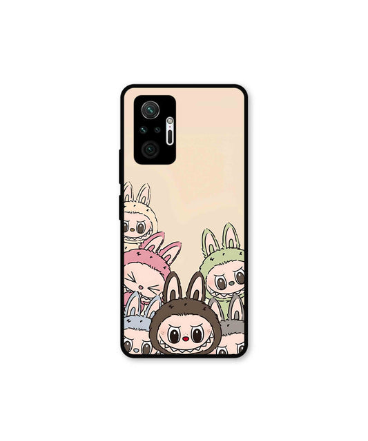 Zimomo Labubu Metal Back Cover Phone Case for Xiaomi Redmi Note 10 Pro