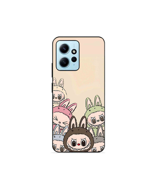 Zimomo Labubu Metal Back Cover Phone Case for Xiaomi Redmi Note 12 4G