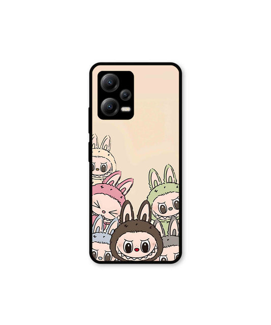 Zimomo Labubu Metal Back Cover Phone Case for Xiaomi Redmi Note 12 5G