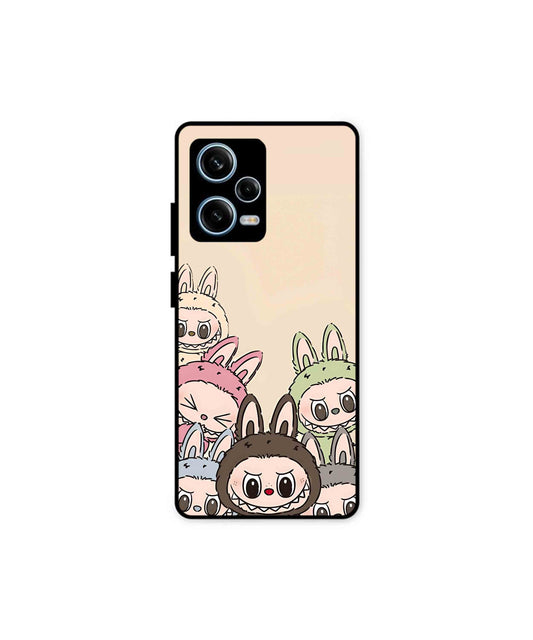 Zimomo Labubu Metal Back Cover Phone Case for Xiaomi Redmi Note 12 Pro Plus
