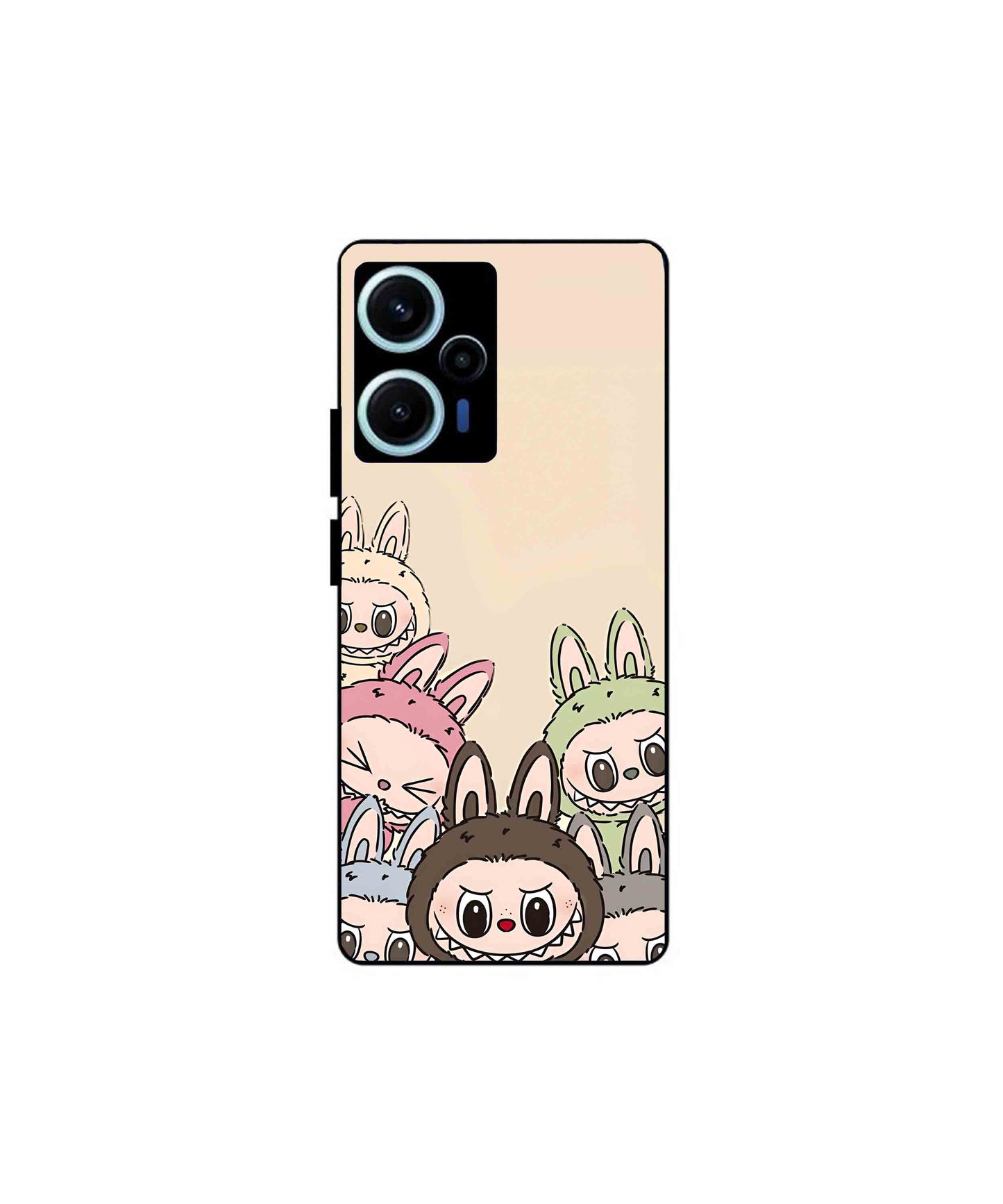 Zimomo Labubu Metal Back Cover Phone Case for Xiaomi Redmi Note 12 Turbo