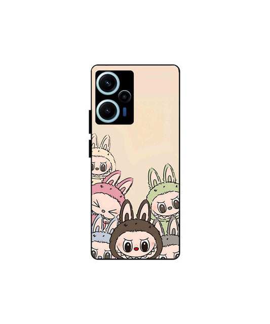 Zimomo Labubu Metal Back Cover Phone Case for Xiaomi Redmi Note 12 Turbo