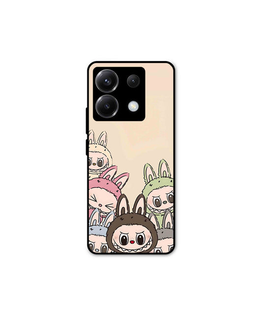Zimomo Labubu Metal Back Cover Phone Case for Xiaomi Redmi Note 13 Pro