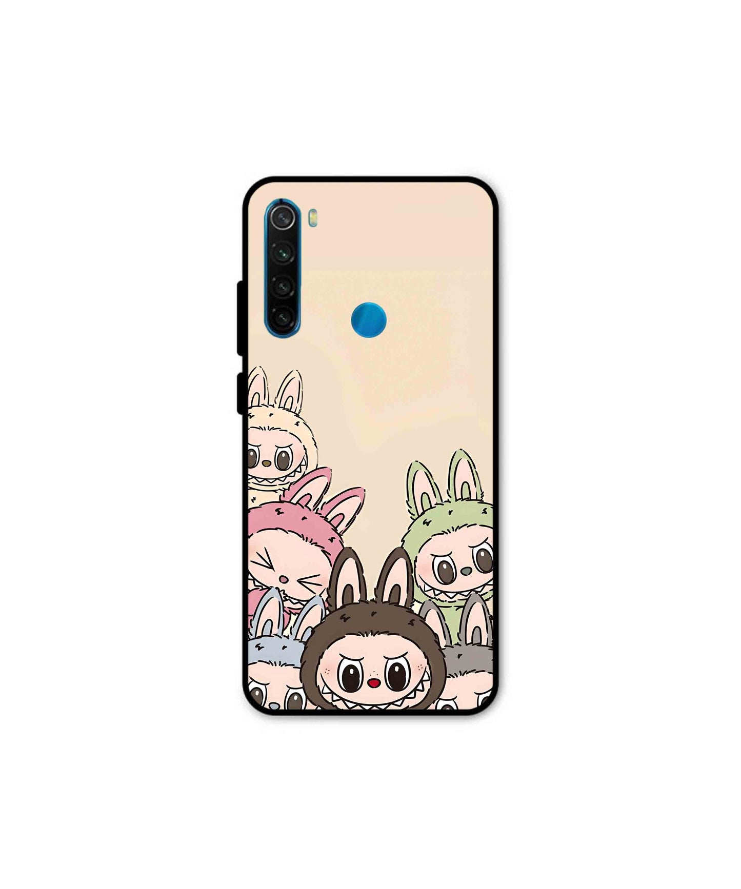 Zimomo Labubu Metal Back Cover Phone Case for Xiaomi Redmi Note 8
