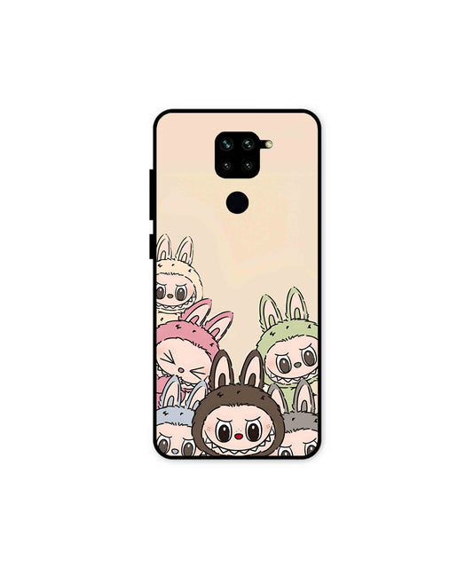 Zimomo Labubu Metal Back Cover Phone Case for Xiaomi Redmi Note 9