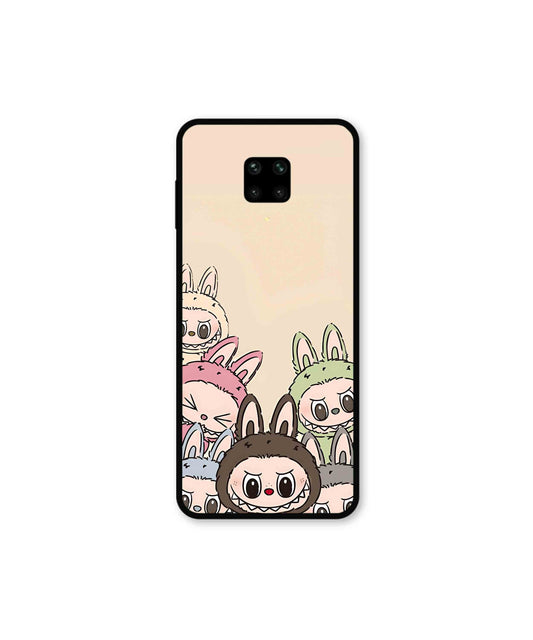 Zimomo Labubu Metal Back Cover Phone Case for Xiaomi Redmi Note 9 Pro Max
