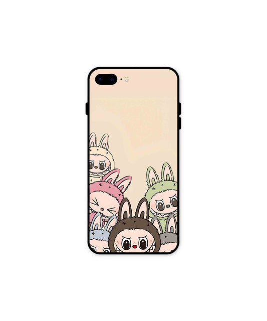 Zimomo Labubu Metal Back Cover Phone Case for iPhone 7 Plus