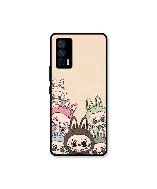Zimomo Labubu Metal Back Cover Phone Case for iQOO 7