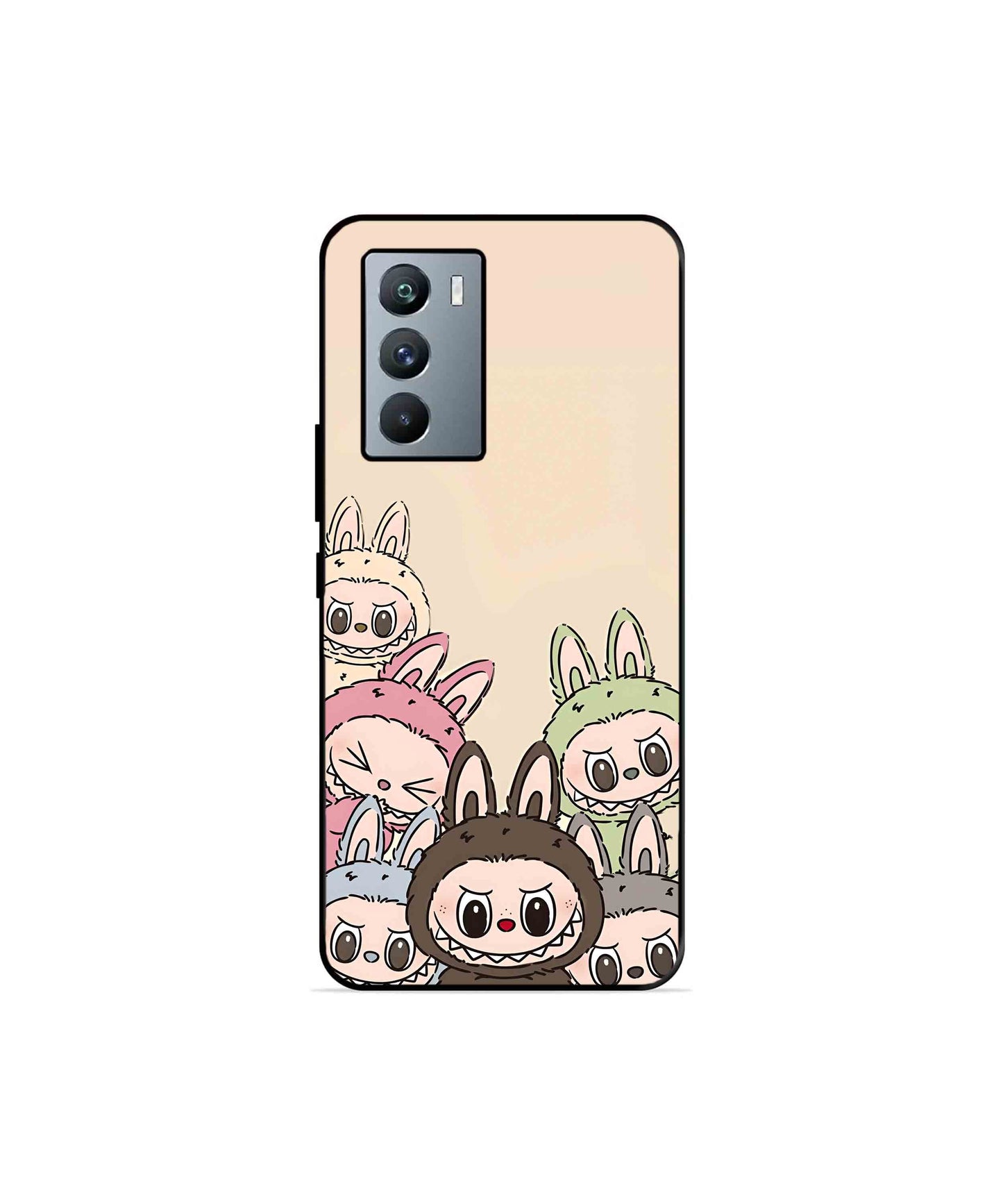 Zimomo Labubu Metal Back Cover Phone Case for iQOO 9 SE