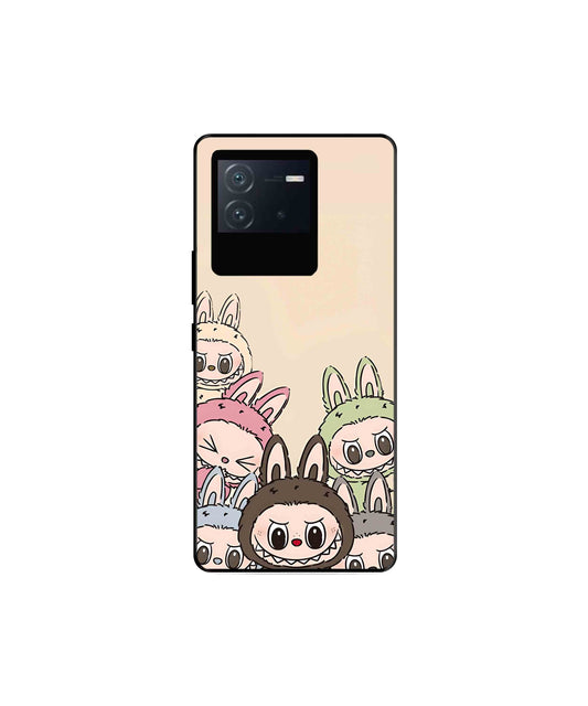 Zimomo Labubu Metal Back Cover Phone Case for iQOO Neo 6