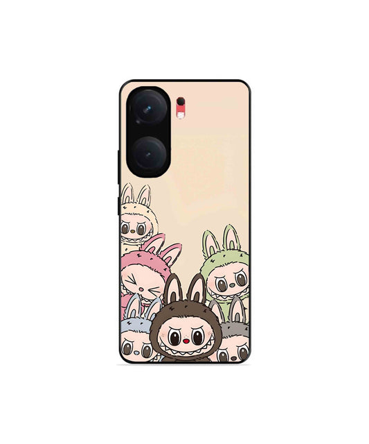 Zimomo Labubu Metal Back Cover Phone Case for iQOO Neo 9 Pro