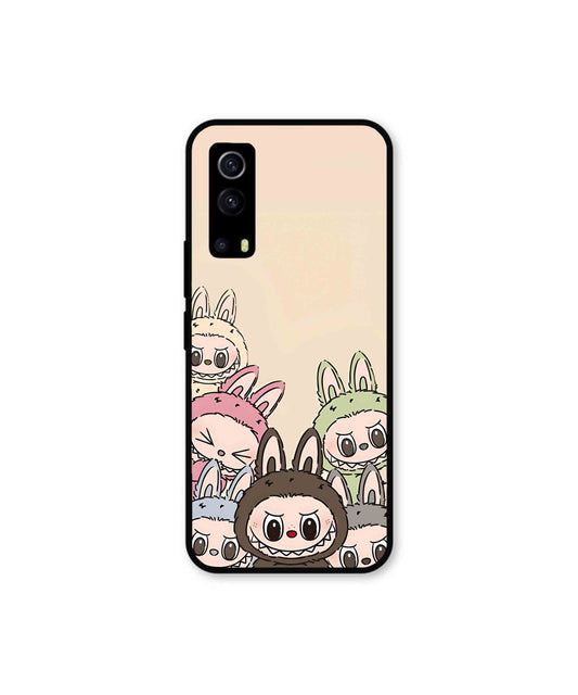 Zimomo Labubu Metal Back Cover Phone Case for iQOO Z3