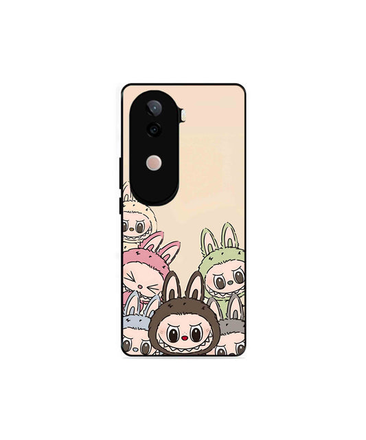 Zimomo Labubu Metal Back Cover Phone Case for iQOO Z9s